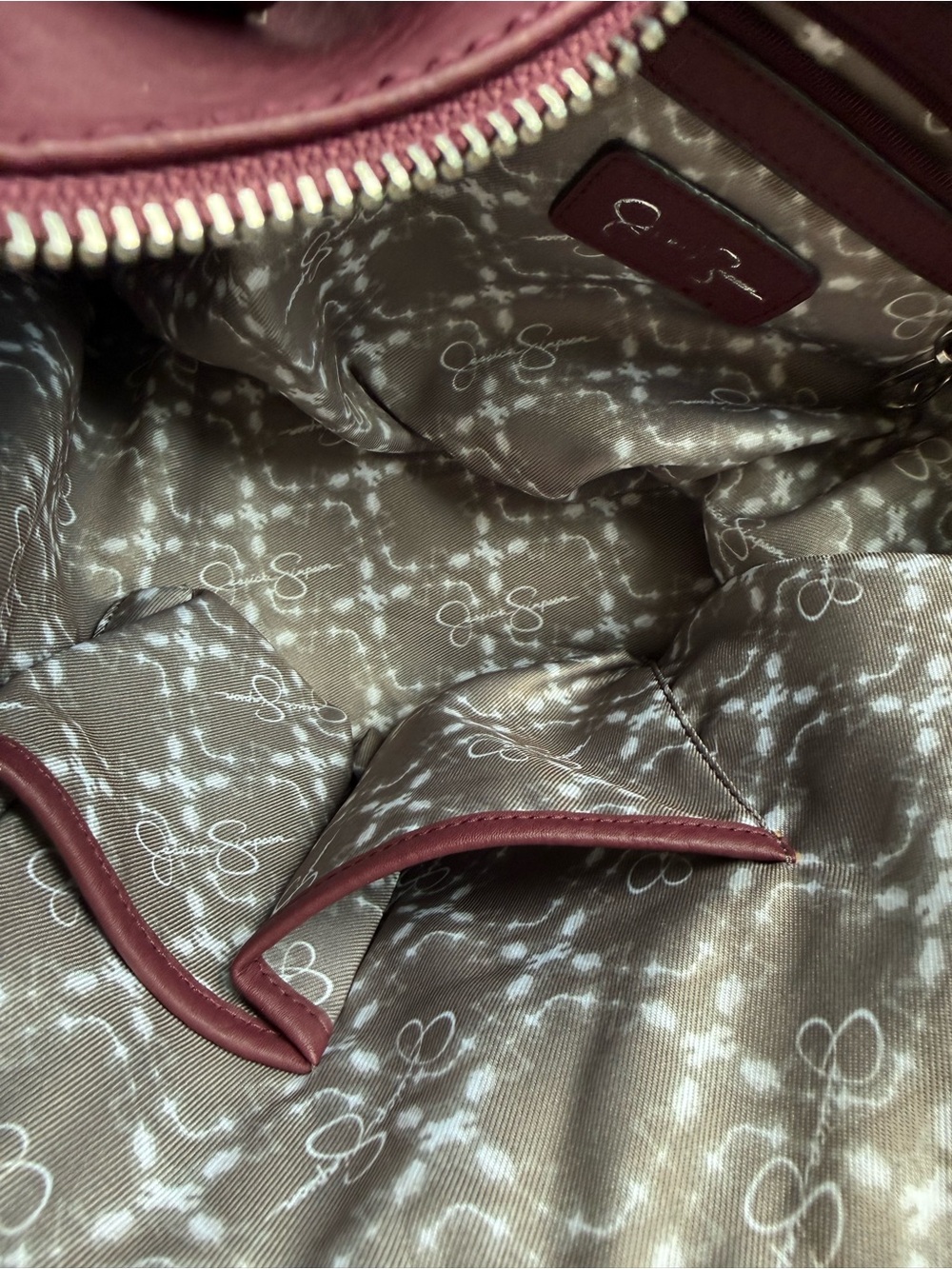Jessica Simpson Purple Shoulder Tote Bag - Picture 4 of 5